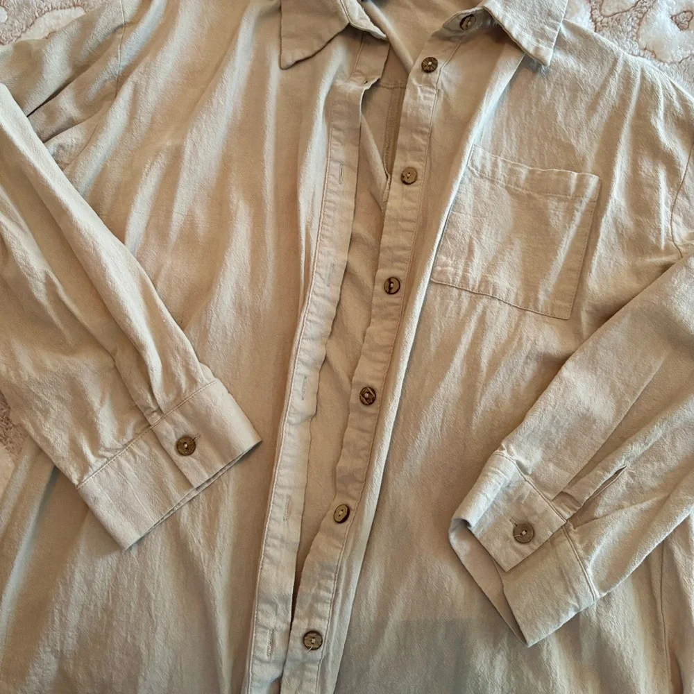 Beige Button Up - Picture 2 of 4